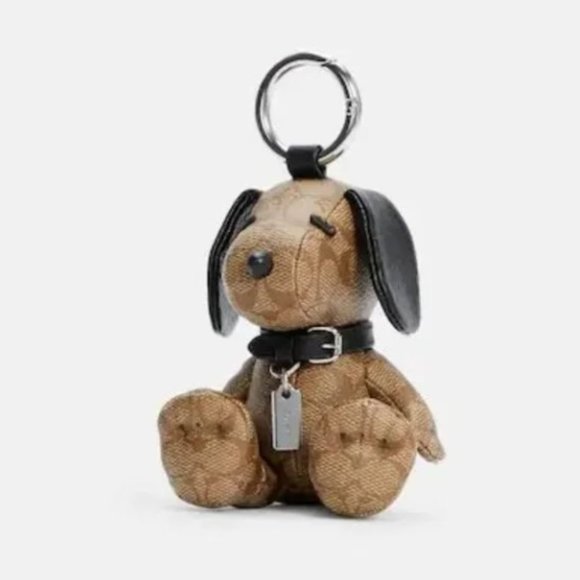 Coach Accessories - Coach X Peanuts Snoopy BagCharm SIGNATURE Canvas Purse Keychain Logo Limited